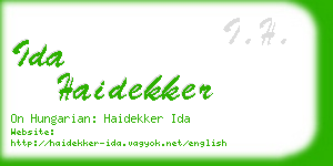 ida haidekker business card